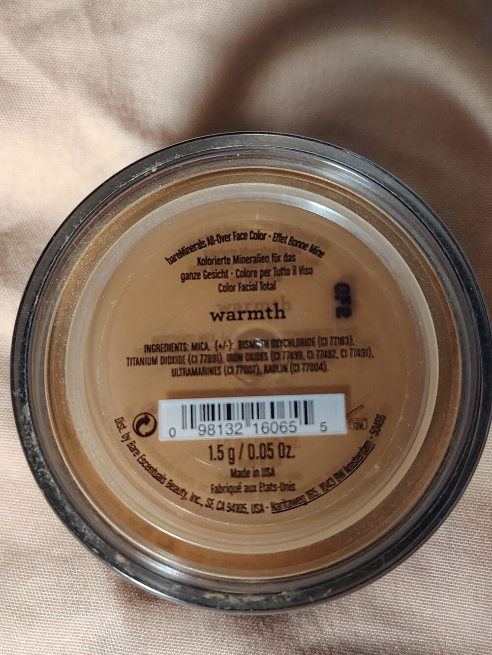 bareMinerals All Over Face Color "Warmth" Brand New 0.05 Ounces